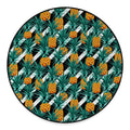 Pineapple Striped Pattern Print Round Floor Mat