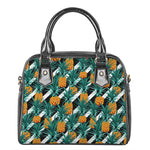 Pineapple Striped Pattern Print Shoulder Handbag