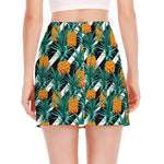 Pineapple Striped Pattern Print Side Slit Mini Skirt