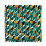 Pineapple Striped Pattern Print Silk Bandana