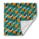 Pineapple Striped Pattern Print Silk Bandana