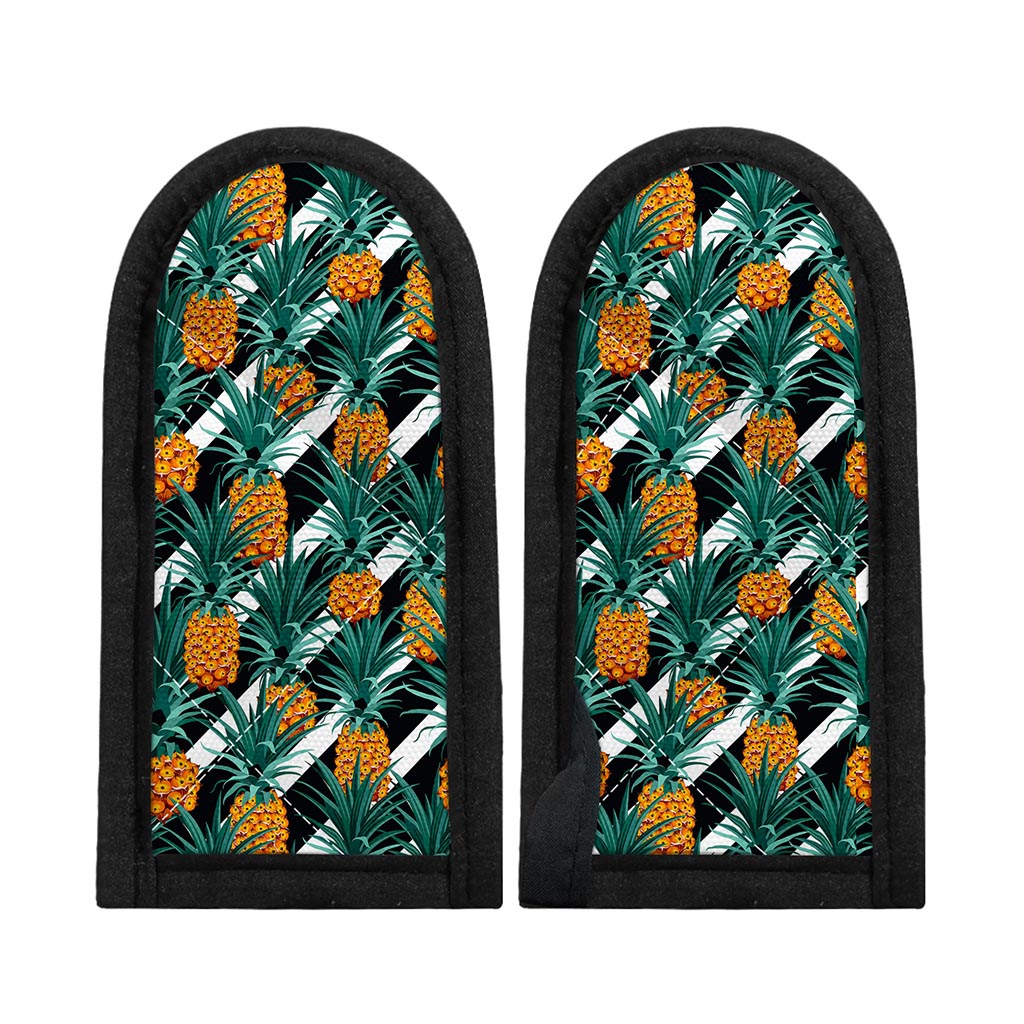 Pineapple Striped Pattern Print Skillet Handle Cover