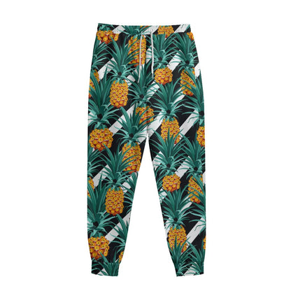 Pineapple Striped Pattern Print Sweatpants