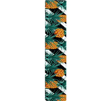 Pineapple Striped Pattern Print Table Runner