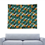 Pineapple Striped Pattern Print Tapestry
