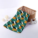 Pineapple Striped Pattern Print Towel