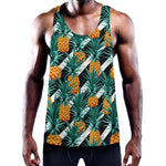 Pineapple Striped Pattern Print Training Tank Top