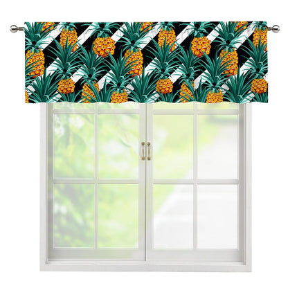Pineapple Striped Pattern Print Window Valance