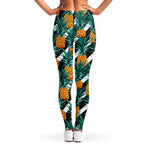 Pineapple Striped Pattern Print Women's Leggings