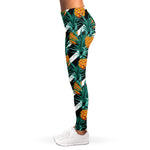 Pineapple Striped Pattern Print Women's Leggings