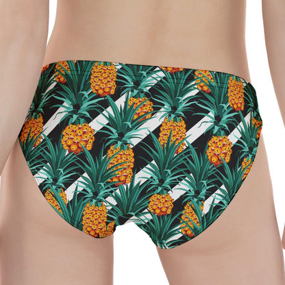 Pineapple Striped Pattern Print Women's Panties