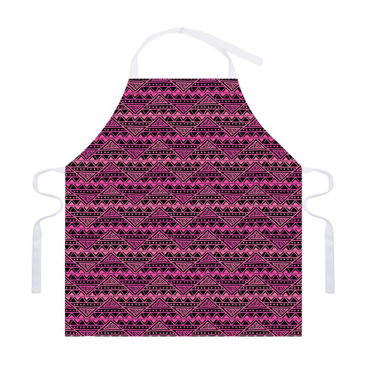 Pink African Ethnic Pattern Print Adjustable Apron