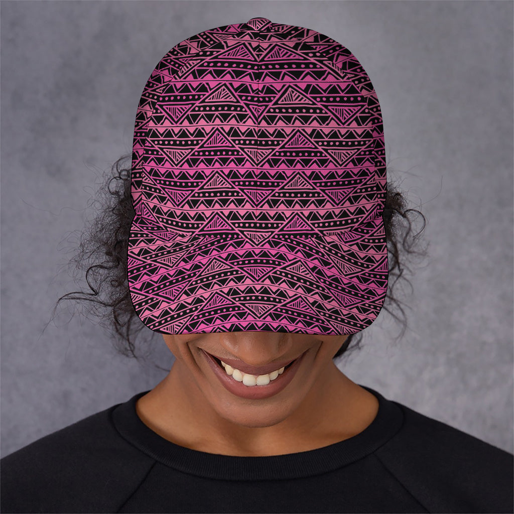 Pink African Ethnic Pattern Print Baseball Cap