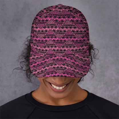 Pink African Ethnic Pattern Print Baseball Cap