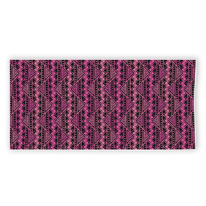 Pink African Ethnic Pattern Print Beach Towel