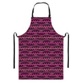 Pink African Ethnic Pattern Print Bib Apron With Pocket