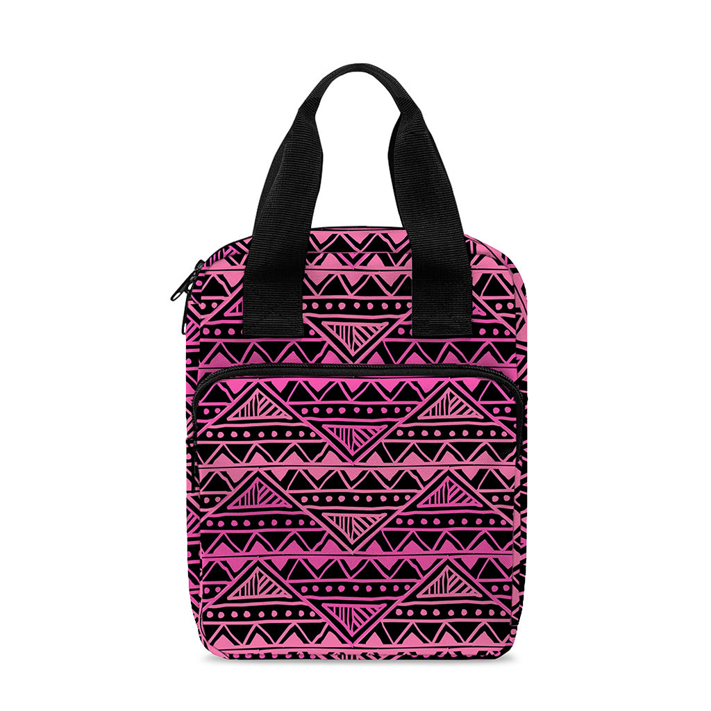 Pink African Ethnic Pattern Print Bible Tote Bag