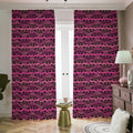Pink African Ethnic Pattern Print Dimout Pencil Pleat Curtains