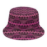 Pink African Ethnic Pattern Print Bucket Hat