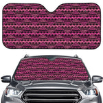 Pink African Ethnic Pattern Print Car Windshield Sun Shade