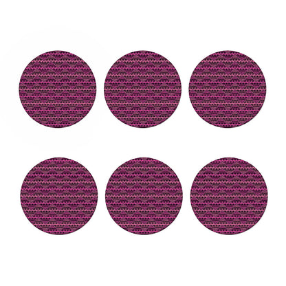 Pink African Ethnic Pattern Print Coaster Set