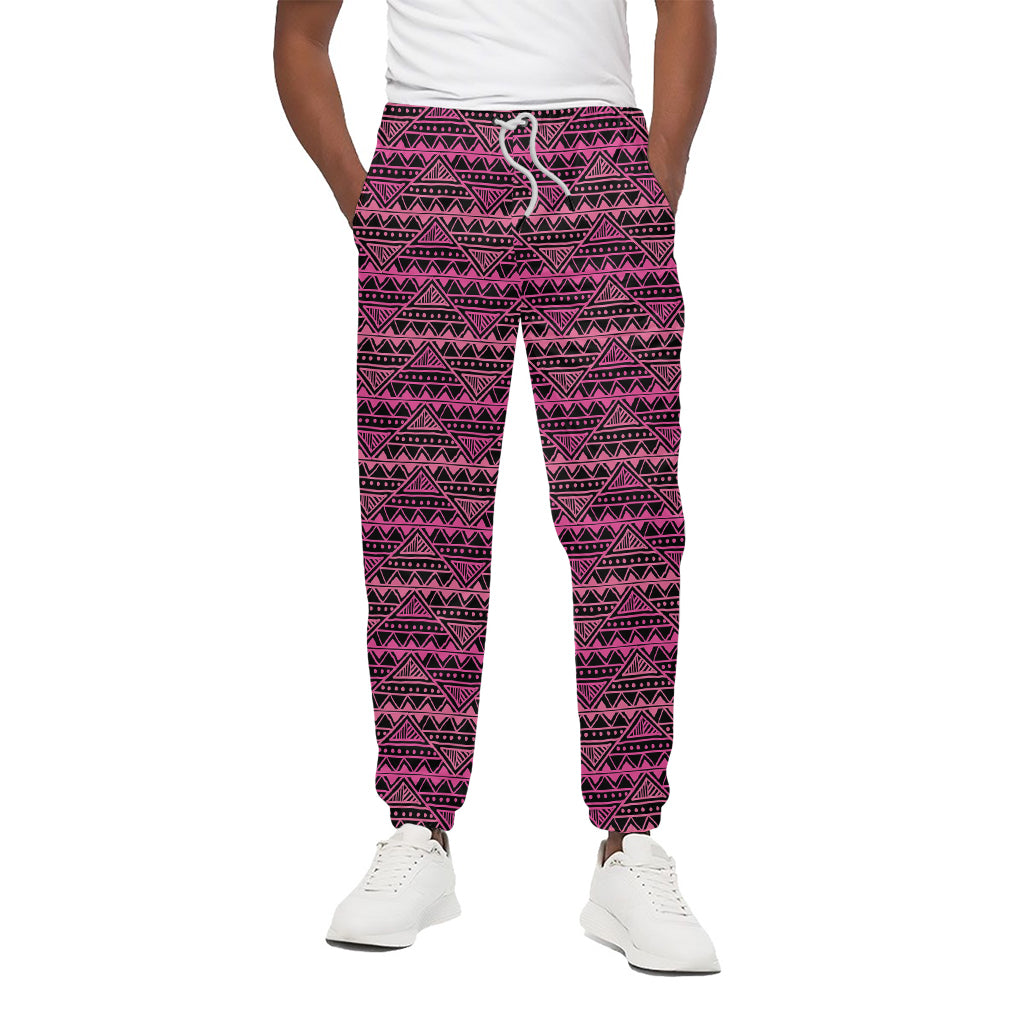 Pink African Ethnic Pattern Print Cotton Pants