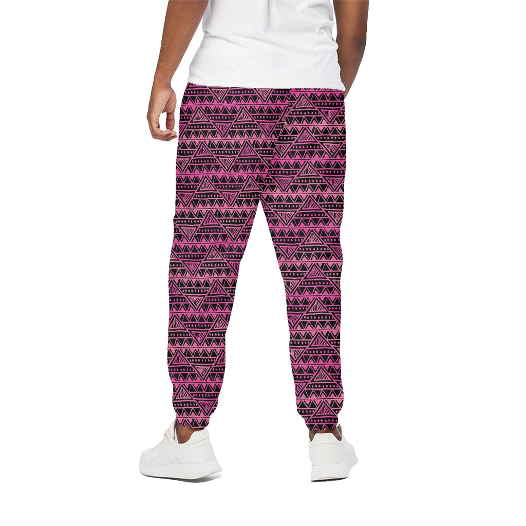 Pink African Ethnic Pattern Print Cotton Pants