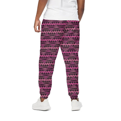 Pink African Ethnic Pattern Print Cotton Pants