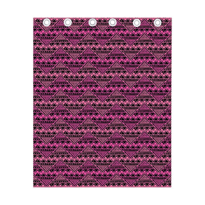 Pink African Ethnic Pattern Print Curtain