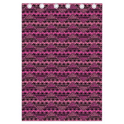 Pink African Ethnic Pattern Print Curtain