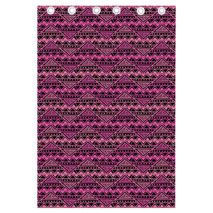 Pink African Ethnic Pattern Print Curtain