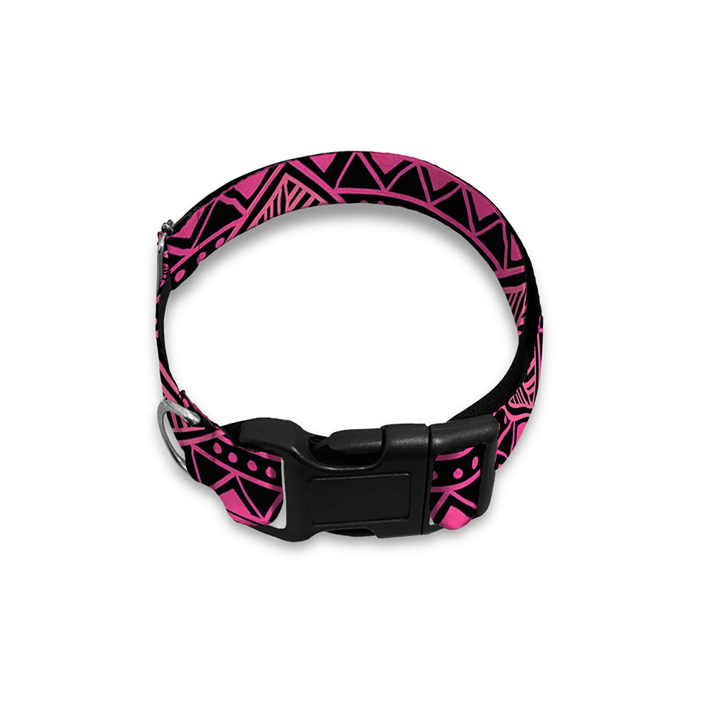 Pink African Ethnic Pattern Print Dog Collar