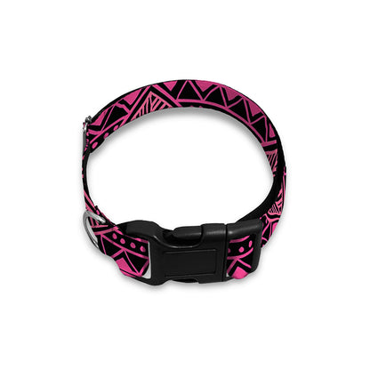 Pink African Ethnic Pattern Print Dog Collar