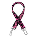 Pink African Ethnic Pattern Print Dog Seat Belt