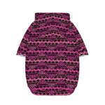 Pink African Ethnic Pattern Print Dog Zip Up Hoodie