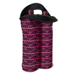 Pink African Ethnic Pattern Print Double Neoprene Wine Tote