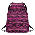 Pink African Ethnic Pattern Print Drawstring Backpack