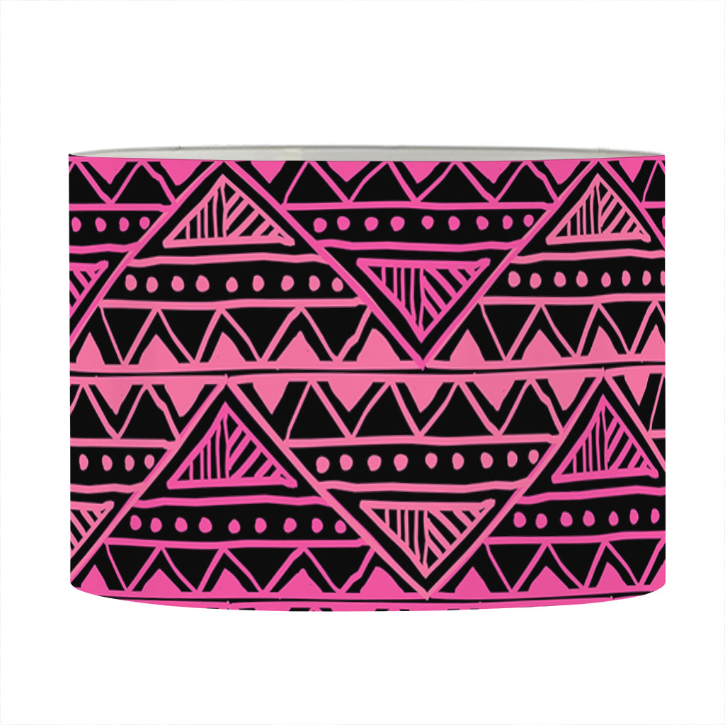 Pink African Ethnic Pattern Print Drum Lamp Shade