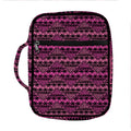 Pink African Ethnic Pattern Print Front Pocket Bible Bag
