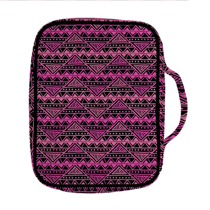 Pink African Ethnic Pattern Print Front Pocket Bible Bag
