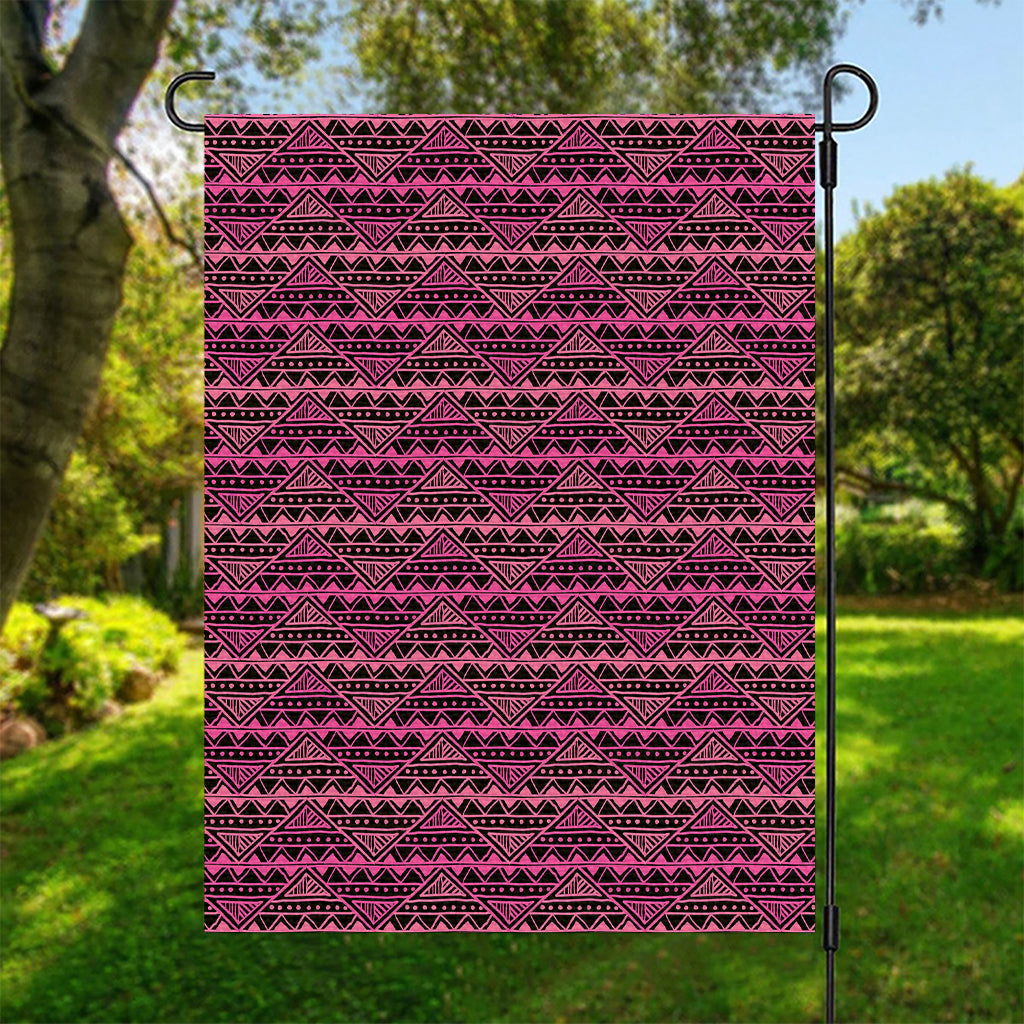 Pink African Ethnic Pattern Print Garden Flag