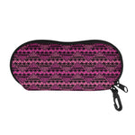 Pink African Ethnic Pattern Print Glasses Case