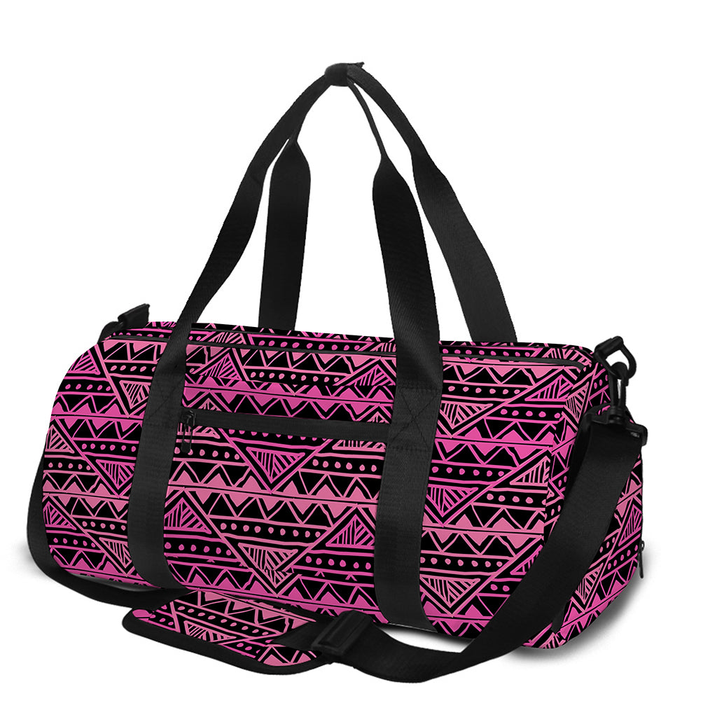 Pink African Ethnic Pattern Print Gym Bag