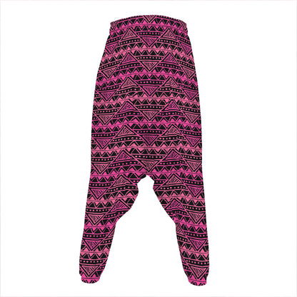 Pink African Ethnic Pattern Print Hammer Pants