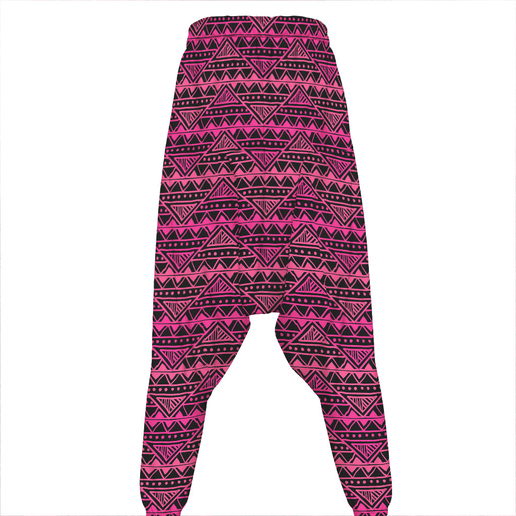 Pink African Ethnic Pattern Print Hammer Pants