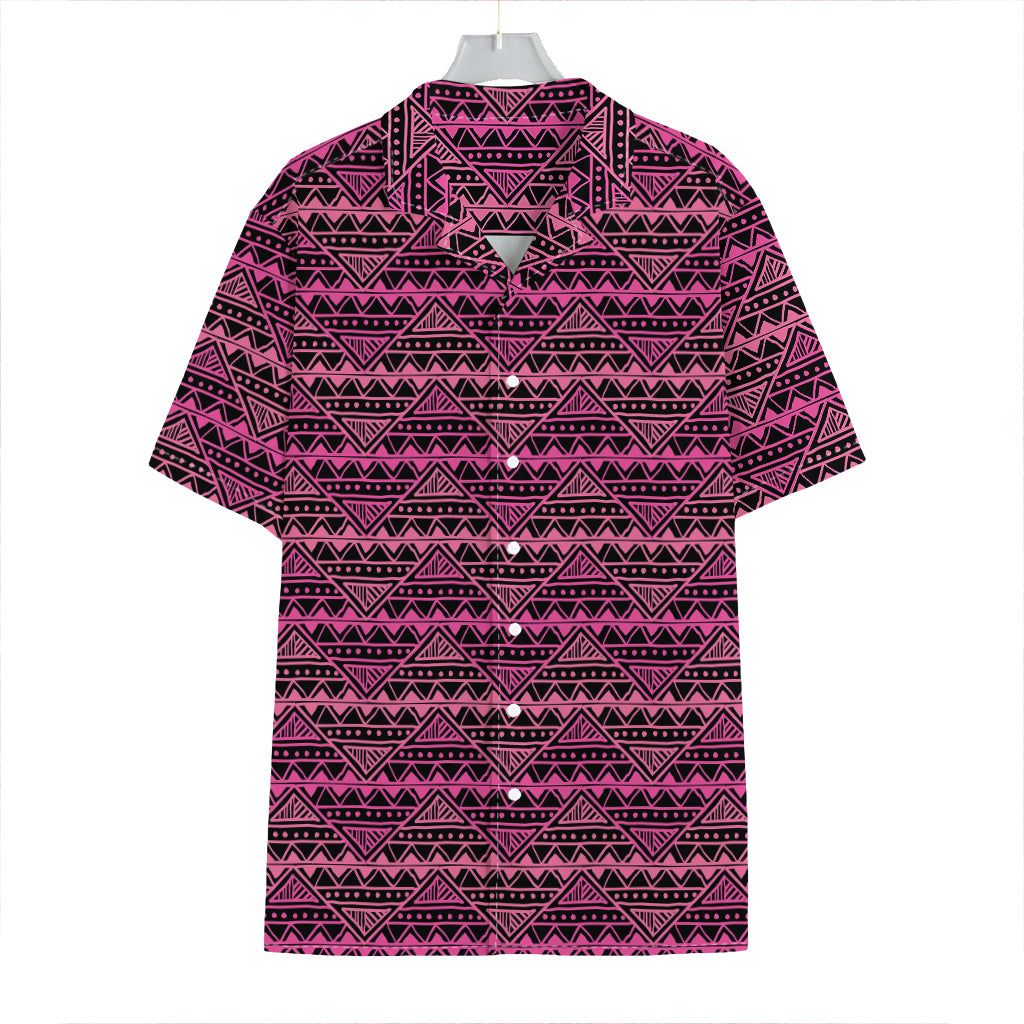 Pink African Ethnic Pattern Print Hawaiian Shirt