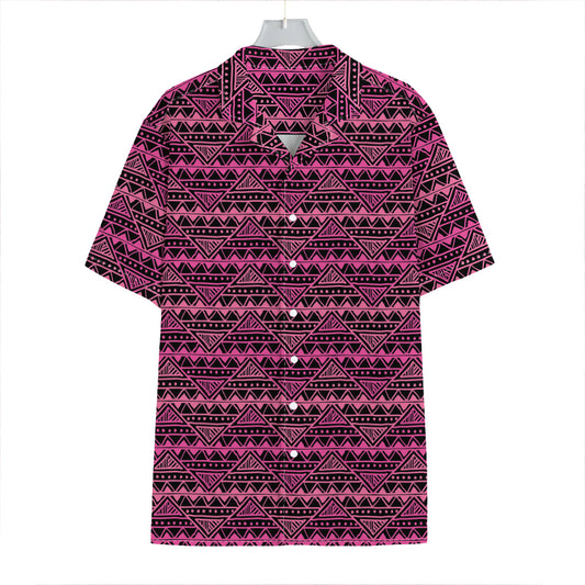 Pink African Ethnic Pattern Print Hawaiian Shirt