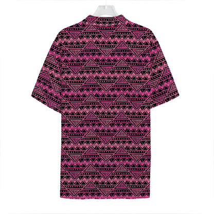 Pink African Ethnic Pattern Print Hawaiian Shirt