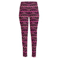 Pink African Ethnic Pattern Print High-Waisted Pocket Leggings
