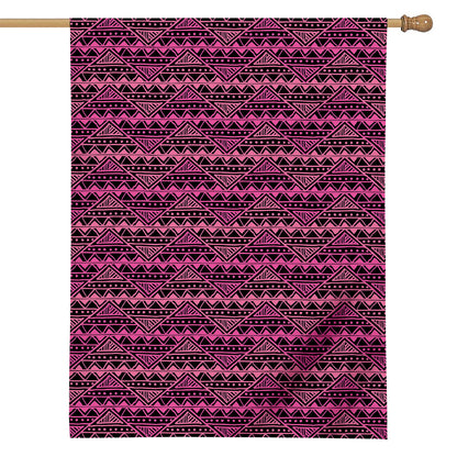 Pink African Ethnic Pattern Print House Flag